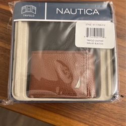Nautica Trifold Leather Wallet 