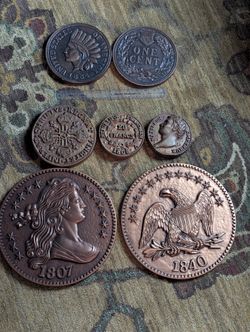 Collection Of Wall Art Coins 