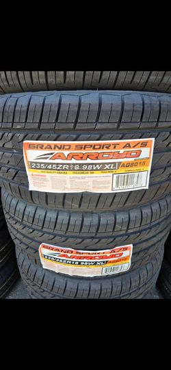 235-45-18 !!! ARROYO SPORT A/S !!! $310 LAS 4 LLANTAS MONTADAS Y BALANCEO INCLUIDO 👌
