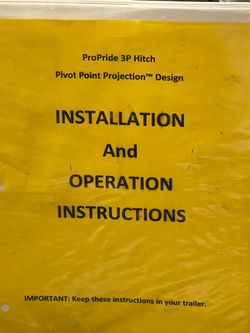 ProPride 3P  Hitch