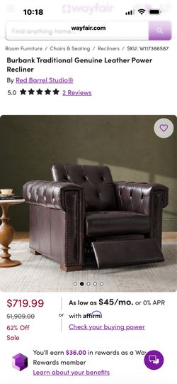 Leather recliner