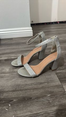 Silver Glitter Heels