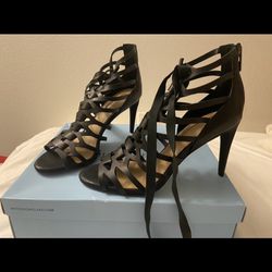 Antonio Melani Black Leather High Heels $25 