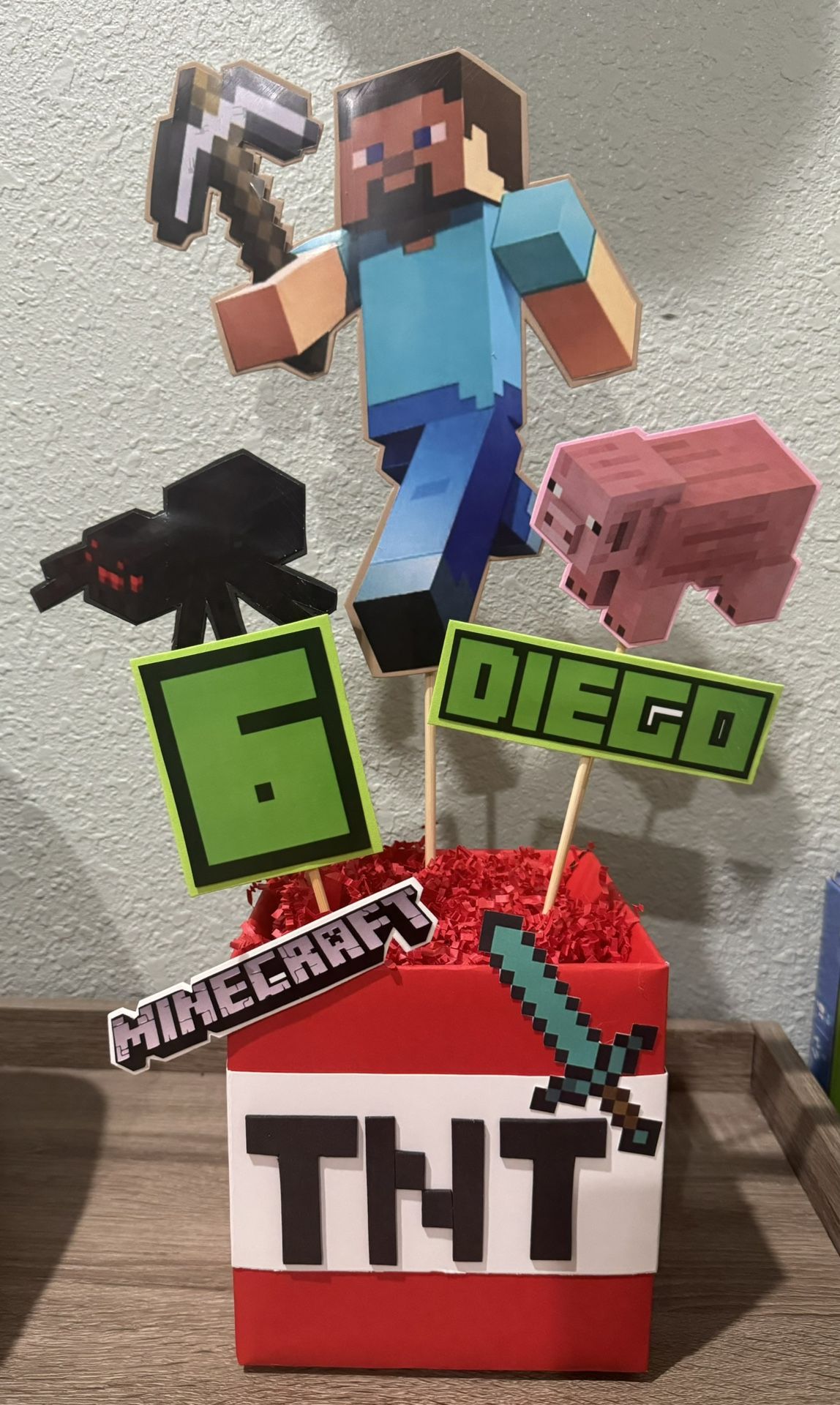 Mindcraft Party Centerpieces