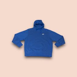 Nike sportswear club fleece pullover hoodie royal blue men’s large 