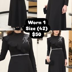 Black Modest Dress 