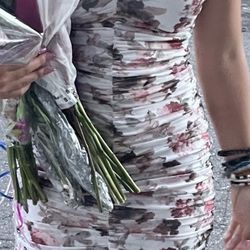 Small Floral Ruched Dress