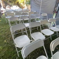 White Stackable Foldable Plastic Event Wedding Birthday Christmas Holiday Chairs