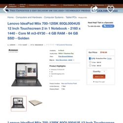 Lenovo ideapad touch screen Never Used Still In Box 