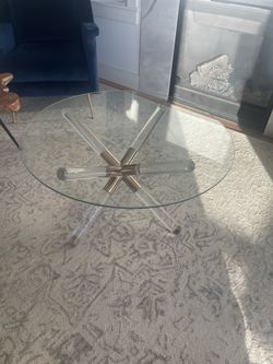 Glass And Acrylic Coffee Table
