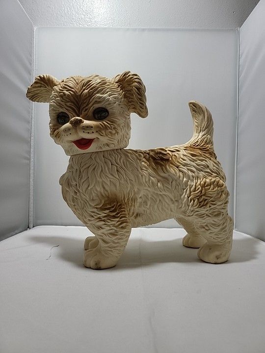 Edward Mobley Arrow Co Rubber Squeak Toy Puppy Dog Sleepy Eyes Vintage 60's (G)