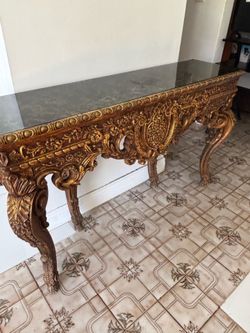 Vintage style wall table and mirror set