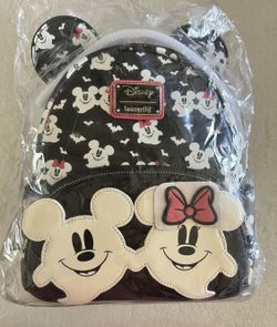 Mikey And Minnie Ghostly Glow Un The Dark Loungefly Backpack 