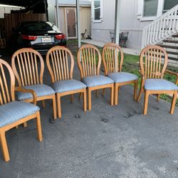 6 Sillas 🪑 Recién Tapizadas Casi Nuevas 