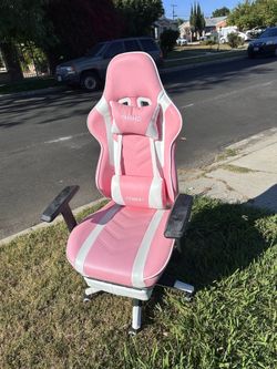 Free Pink and white Office gaming chair free