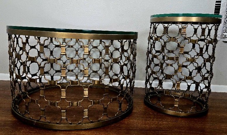 Arhaus Naomi Coffee Table And Cocktail Table Set