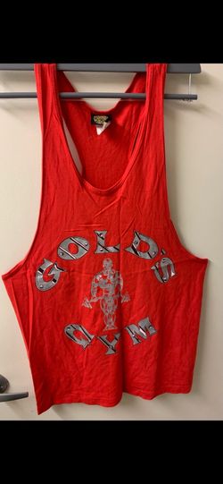 Vintage 90s Gold's Gym Stringer Tank Top Red - Men's M - Made in USA