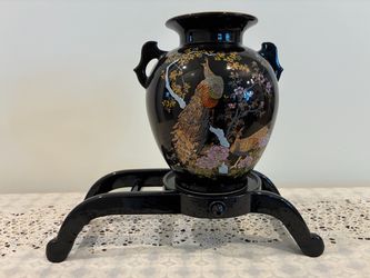 Japanese Black Porcelain Vase