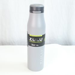 ZULU Gray Insulated Anti-Microbial High Performance Water Bottle 26 FL OZ - NEW