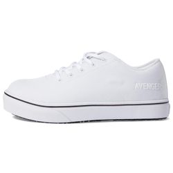 Avenger Work Boots Alley Sneakers for Women – Textile Upper & Lining – Rubber Midsole – Lace-up White 8 Wide Fit
