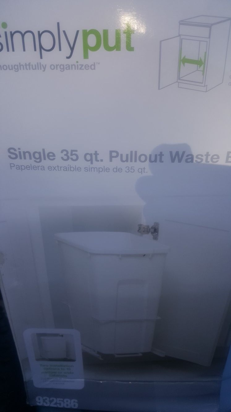 Simply put pull out waste bin.