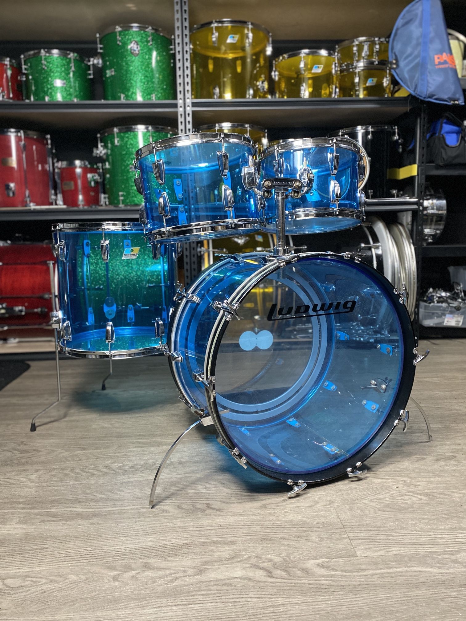 Ludwig 1970s Vistalite Big Beat Drum Kit - Blue