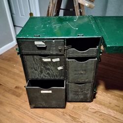 Vintage military desk table