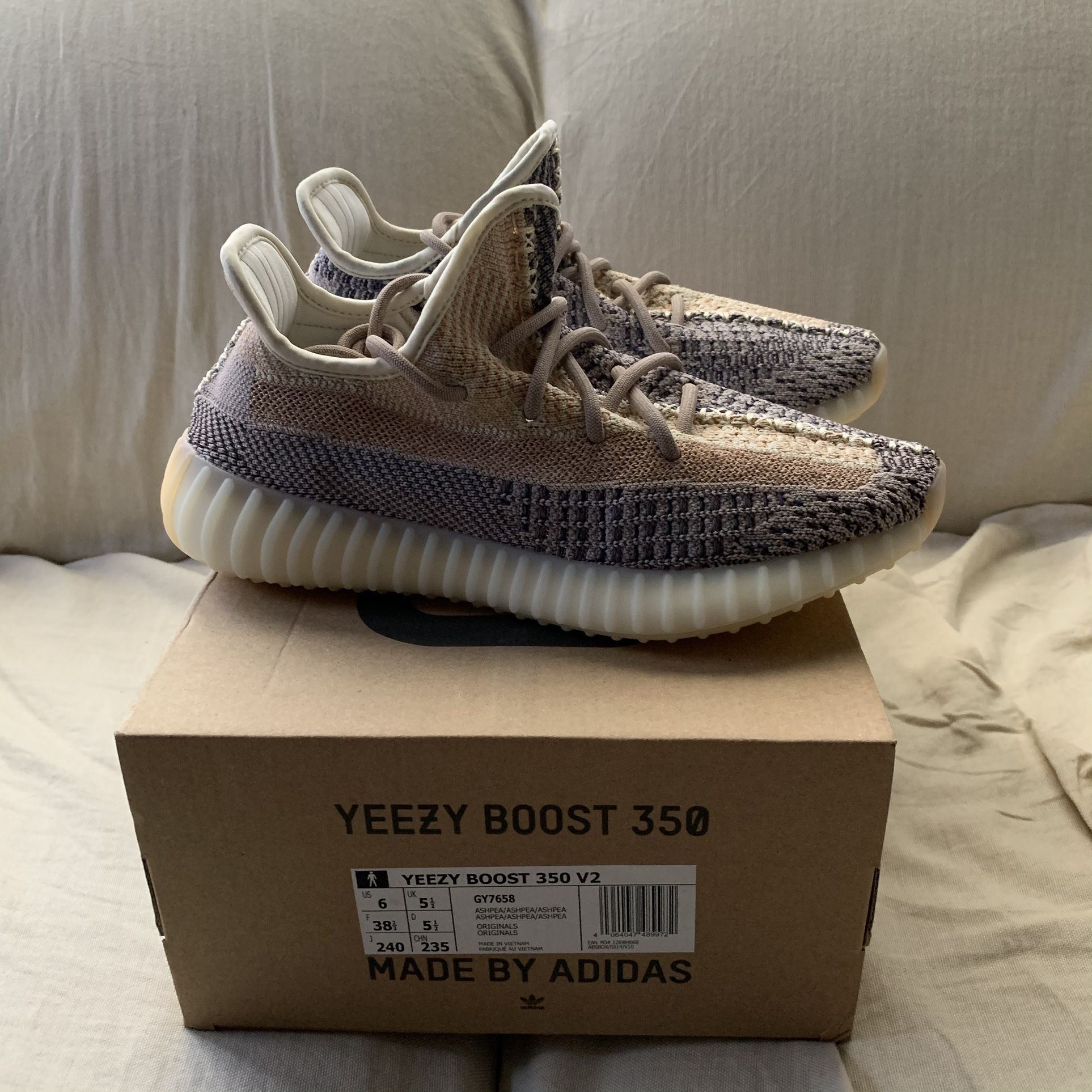 Adidas Yeezy Boost 350 V2 Ash Pearl New Size