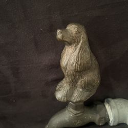 Vintage White Swan Solid Bronze Dog Garden Accent Outdoor Faucet Spigot