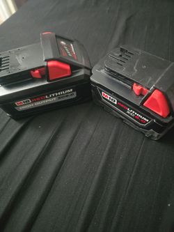 Milwaukee 6.0 battery and 5.0
