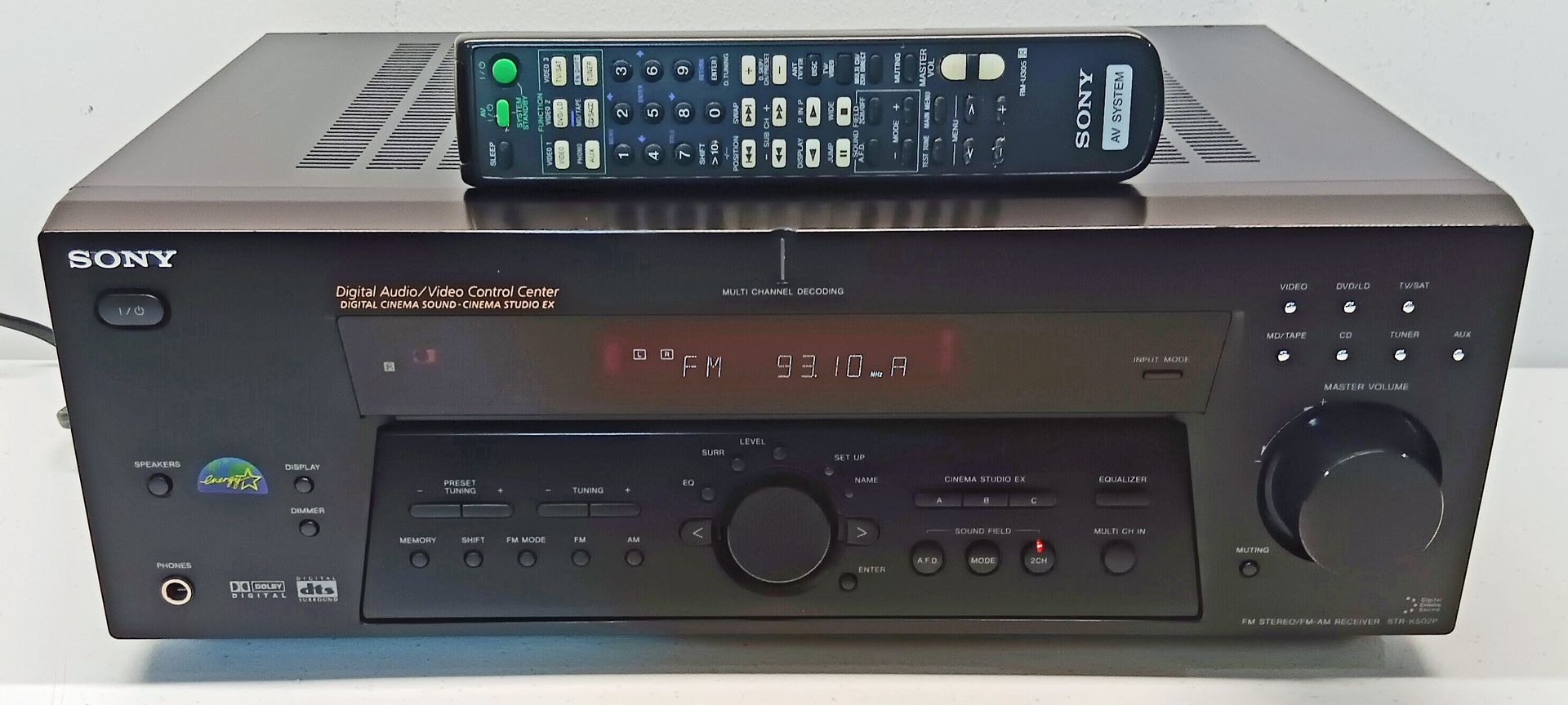 Sony 5.1 DD A/V Receiver with Remote (STR-K502P) Tested and Working