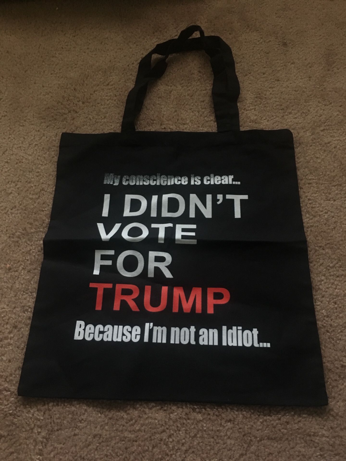 New Black Trump Tote Bag