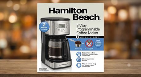 Hamilton Beach 2-Way Programmable Coffee Maker – Open Box (Never Used)