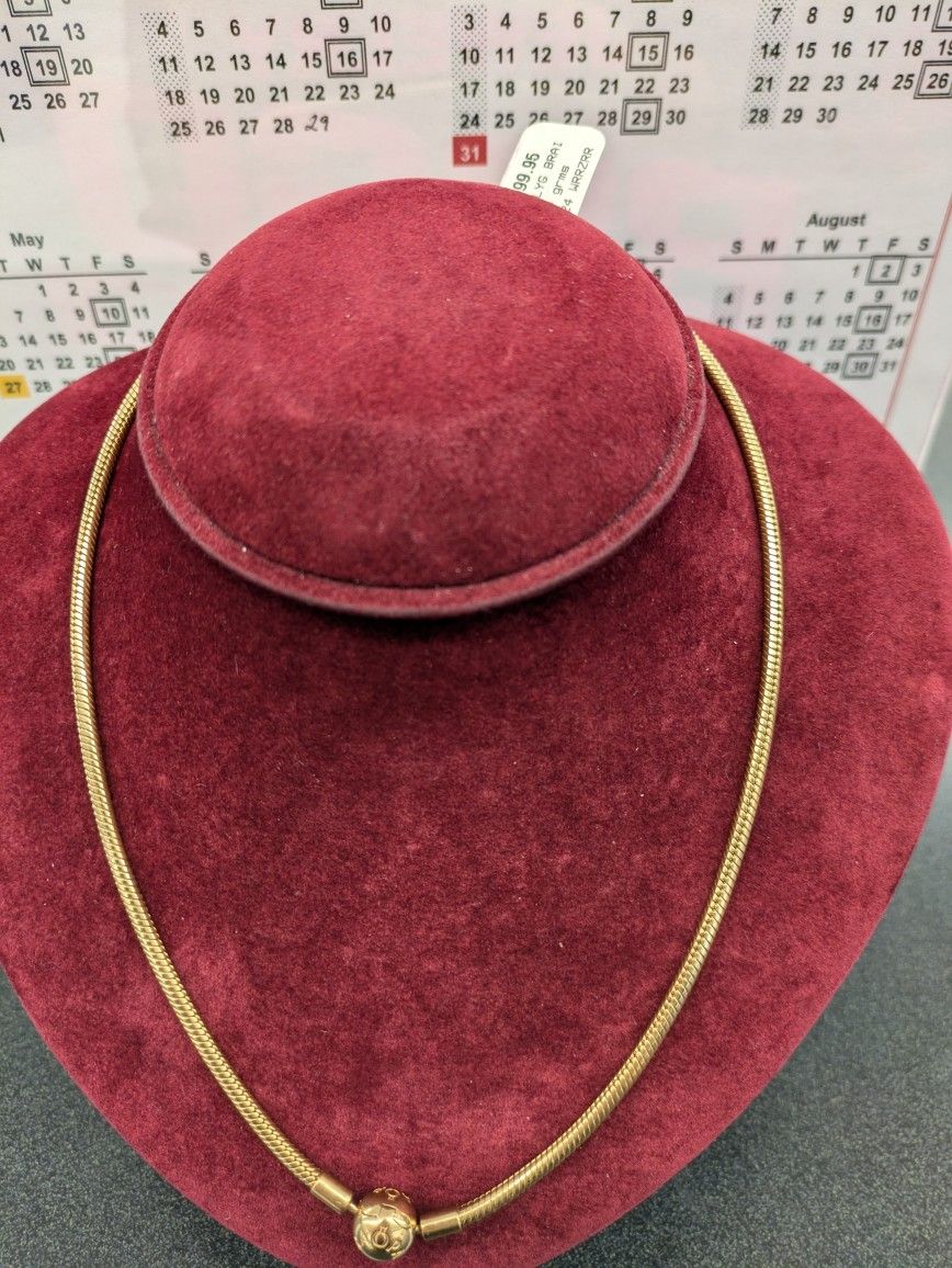  On Sale 14k Pandora Charm Necklace Weight 36.0g