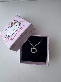 Brand New Hello Kitty Sterling Silver Necklace Jewlery Gift Box Set Valentines Day 