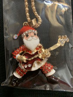 Betsey-Johnson Santa Necklace