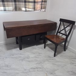 Wooden Double Leaf Kitchen Table