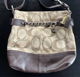 Coach Signature Sateen Chain Duffle Bag (Style F18862),