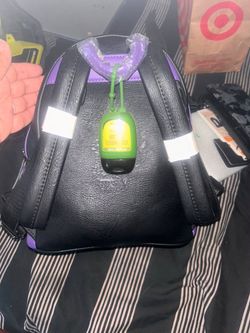 Black and Purple Mini malifacent Backpack