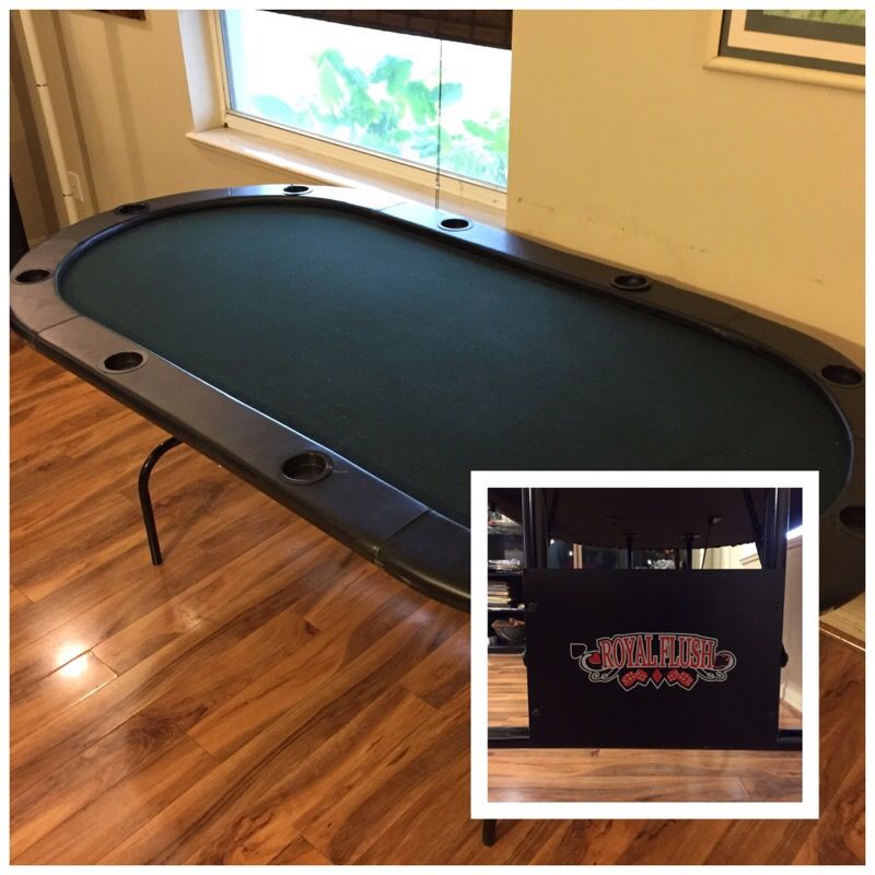 10 PERSON ROYAL FLUSH POKER TABLE