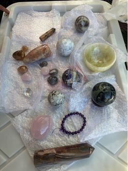 Polished gemstone collection
