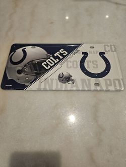 Indianapolis Colts Metal License Plate 