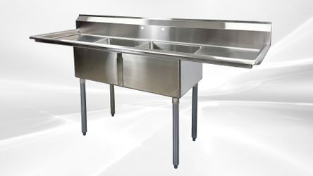 72 ins two compartment sink NSF C2T181812-18LR
