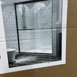 Shower Door 55” To 60” X 70” Black