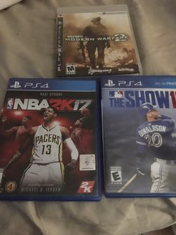 NBA 2k17 and the show16 baseball PS4 games