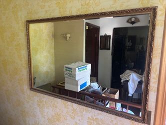 Huge Vintage Gold Mirror