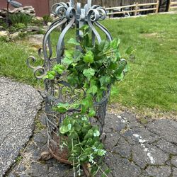 Large Heavy Vintage Metal Garden Cage/Lantern