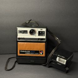 Vintage Kodak Colorburst 100 Instant Camera with Kodak Instant Flash