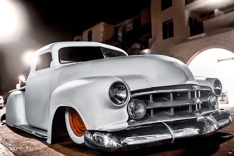 Chevy pickup chopped chop top cat rat rod kustom bomb leads lead car show crusher custom ford chopped bagged lead sled tail dragger mercury ford tail