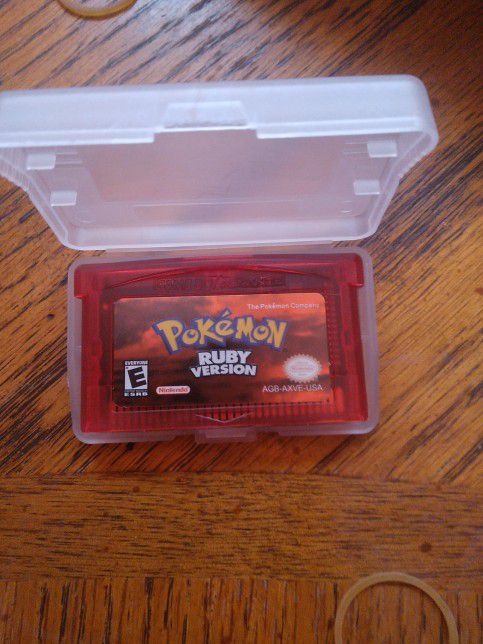 Gameboy Advance SP Ruby Version Comes In Plastic Case High Quality Reproduction 